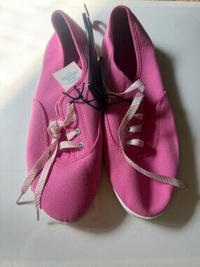 Hot Pink Lace-Up Sneakers W 9